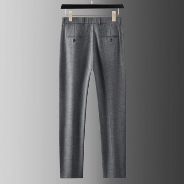 Costume 3 Pièces Pour Hommes Grands Et Deux Boutons Col Plat Motif À Carreaux - Gris