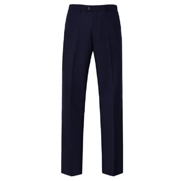 Costume 3 Pièces Pour Hommes Robe Formelle À Deux Boutons Slim Couleur Unie Grande Taille - Bleu Foncé