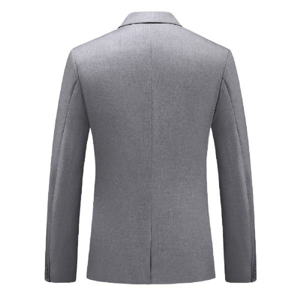 Costume 3 Pièces Pour Hommes Un Bouton Robe Formelle Mariage Couleur Unie - Gris
