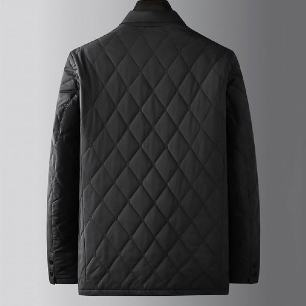 Manteau Sport Pour Hommes Blazer Coton D'hiver Ample Deux Boutons Poche Plaquée Grande Taille - Noir